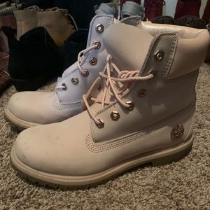 Rose gold Timberlands size 7